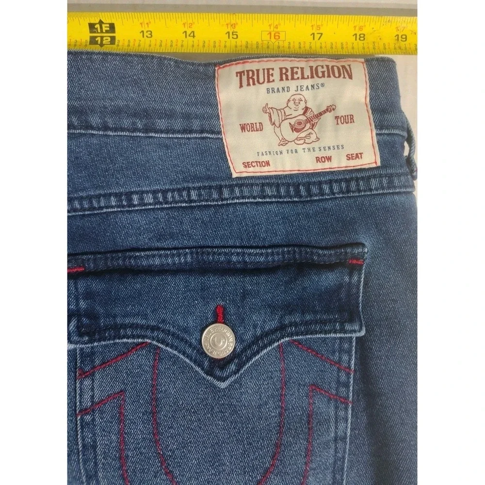True Religion‎ Jeans Ricky Relaxed Straight Flap Rustic Barn Wash 36X34 Denim